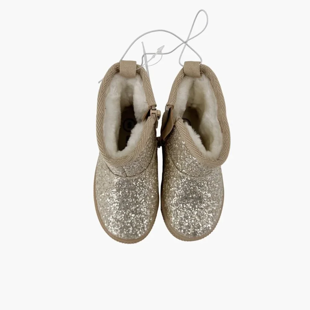 NEW Cat & Jack Toddler Arlo Booties - Gold - Size 5